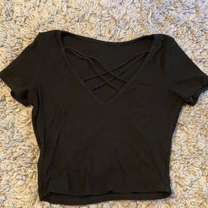 Low cut crop top